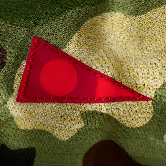 Color:Heather Tropic Green Camo-Florence Airtex Hooded Long Sleeve Shirt