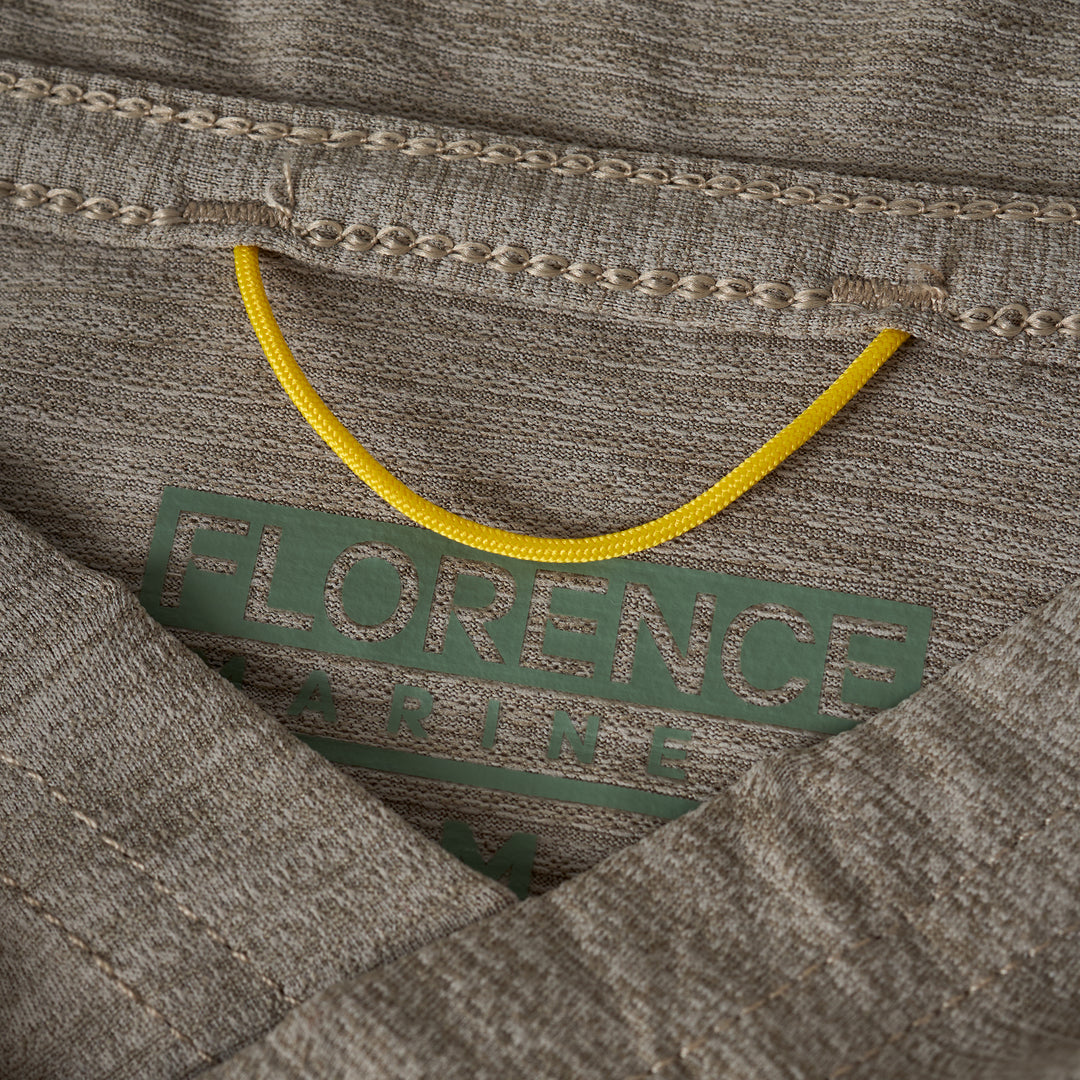 Color:Heather Vintage Khaki-Florence Airtex Hooded Long Sleeve Shirt