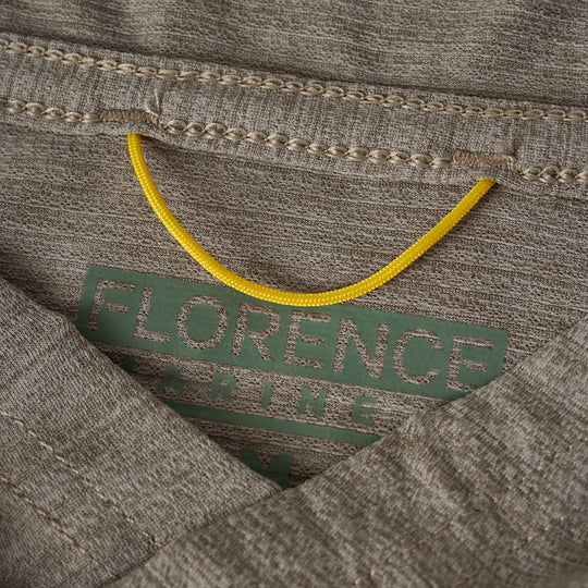 Color:Heather Vintage Khaki-Florence Airtex Hooded Long Sleeve Shirt