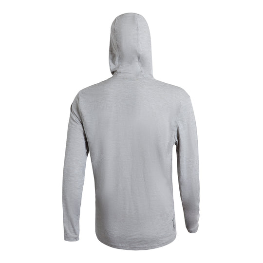 Color:Light Heather Grey-Florence Airtex Hooded Long Sleeve Shirt-alt