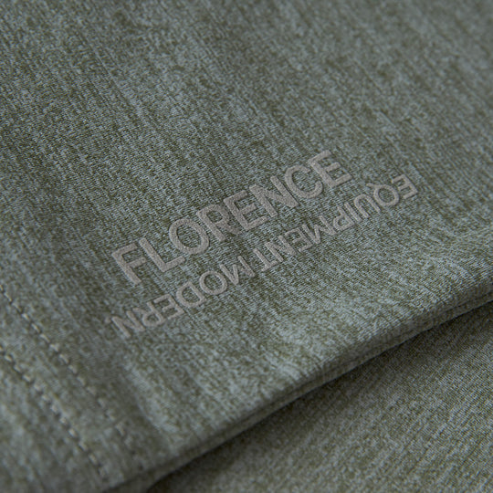 Color:Heather Dark Sage-Florence Airtex Short Sleeve Shirt