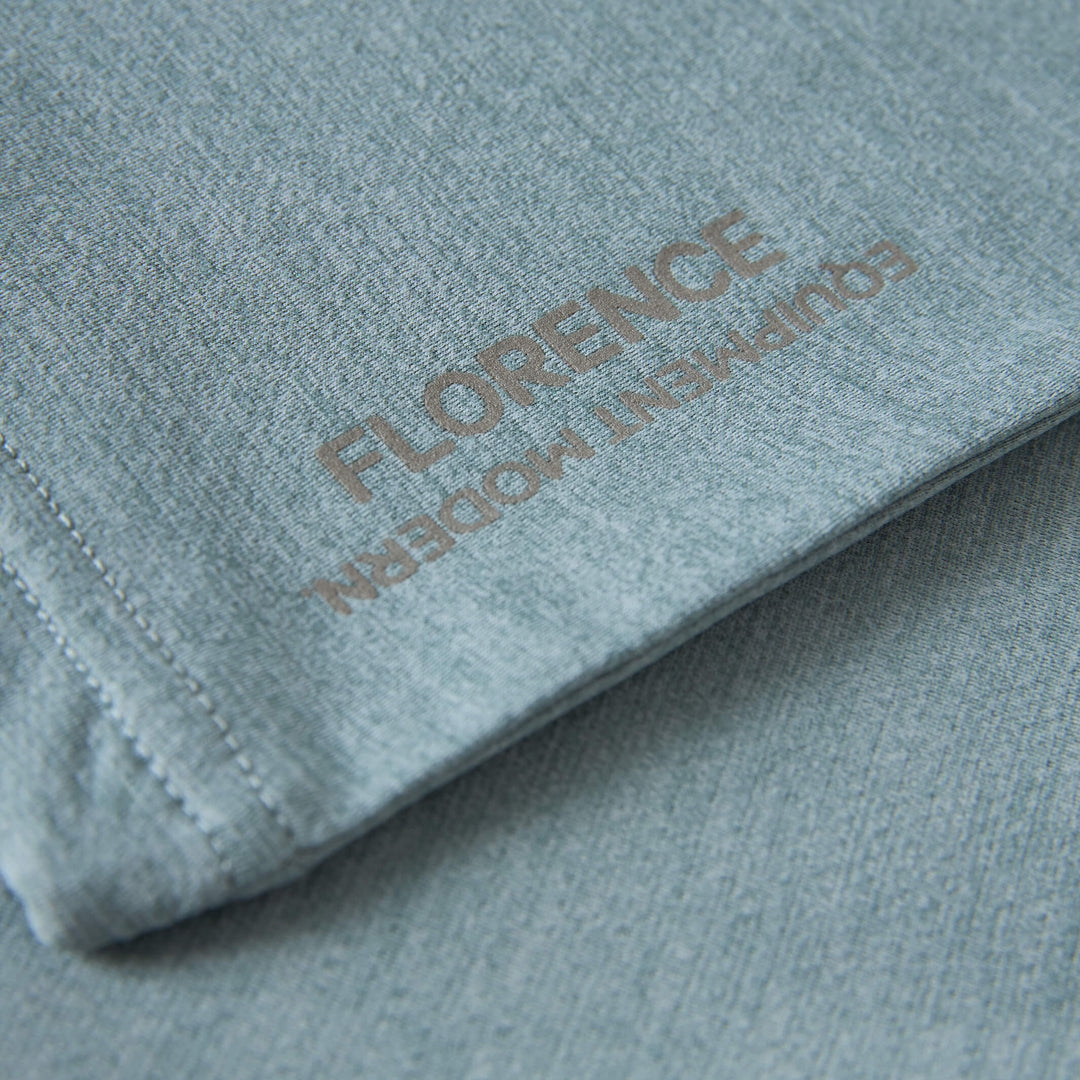 Color:Heather Light Sea Blue-Florence Airtex Short Sleeve Shirt