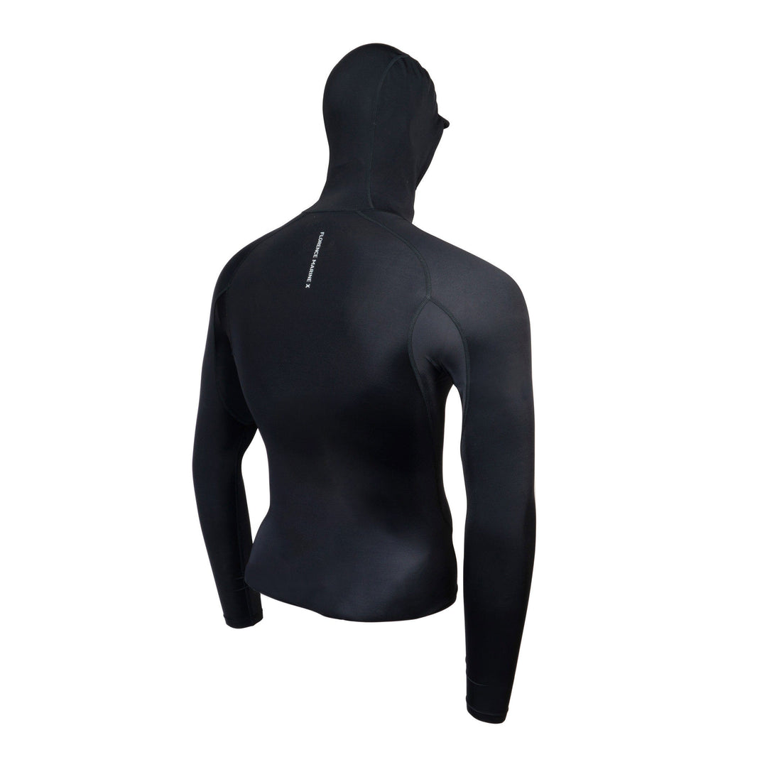 Color:Black-Florence Marine X Long Sleeve Hooded Rashguard -alt