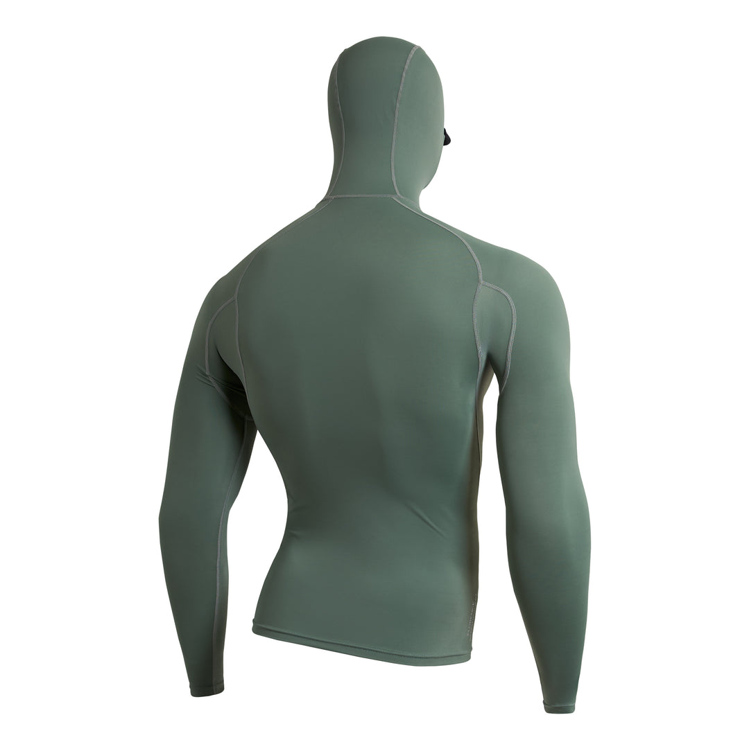 Color:Dark Sage-Florence Marine X Long Sleeve Hooded Rashguard -alt