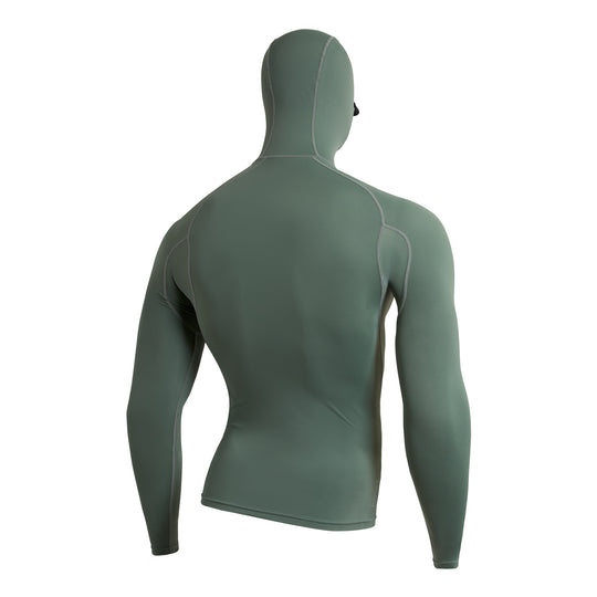 Color:Dark Sage-Florence Marine X Long Sleeve Hooded Rashguard -alt