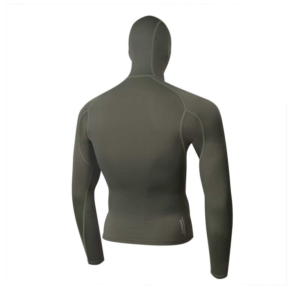 Color:Moss Grey-Florence Marine X Long Sleeve Hooded Rashguard -alt