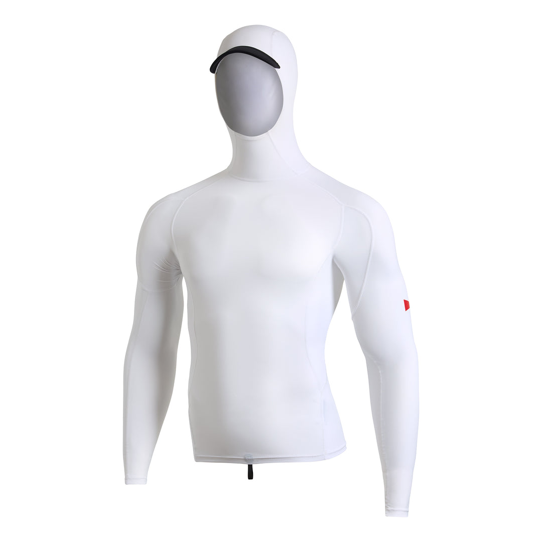 Color:White-Florence Marine X Long Sleeve Hooded Rashguard
