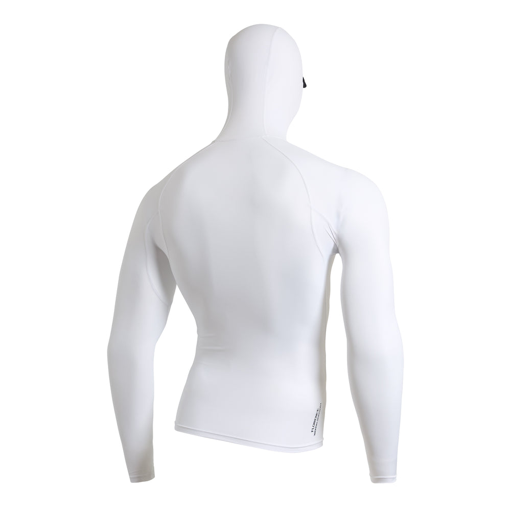 Color:White-Florence Marine X Long Sleeve Hooded Rashguard -alt