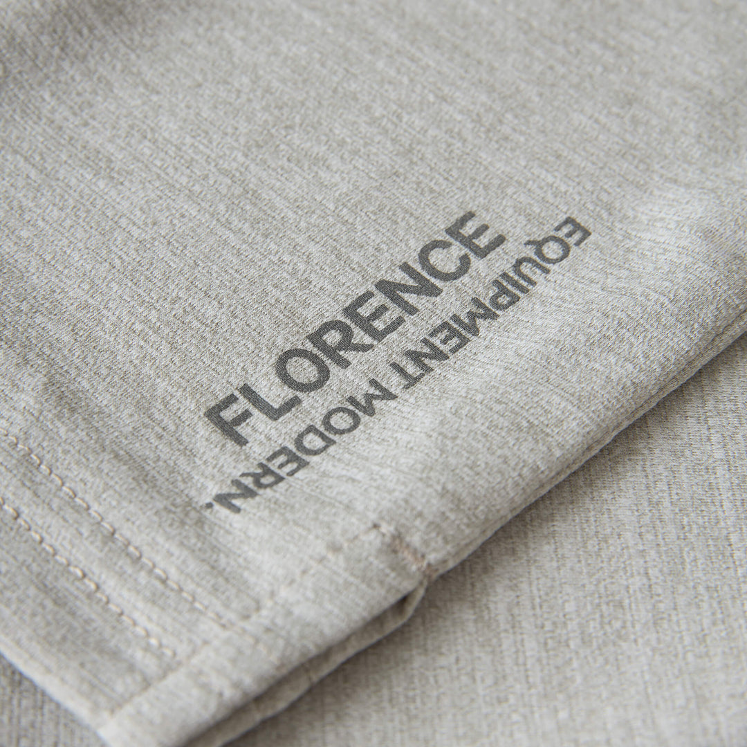 Color:Light Heather Grey-Florence Airtex Collared Short Sleeve Shirt