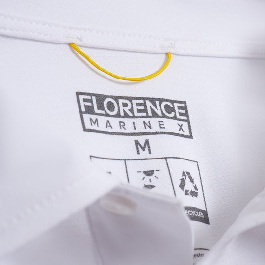 Color:White-Florence Airtex Collared Short Sleeve Shirt