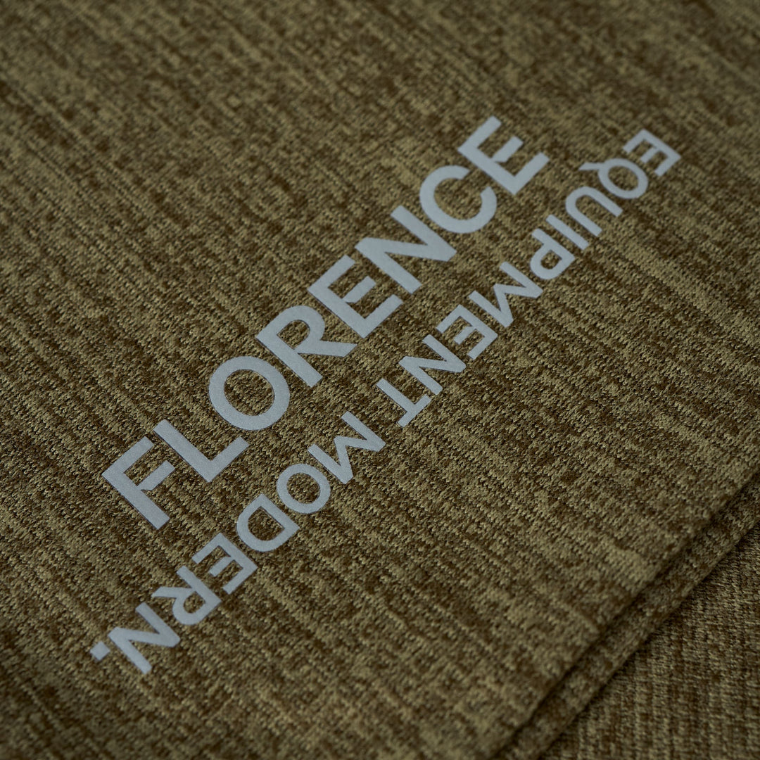 Color:Heather Burnt Olive-Florence Airtex Florence Logo Short Sleeve Shirt