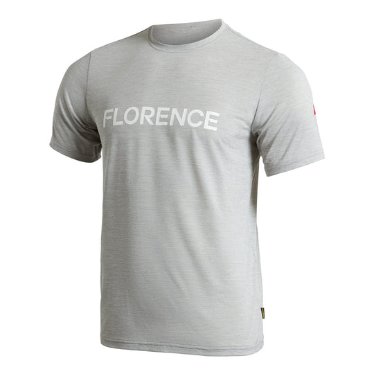 Color:Light Heather Grey-Florence Airtex Florence Logo Short Sleeve Shirt