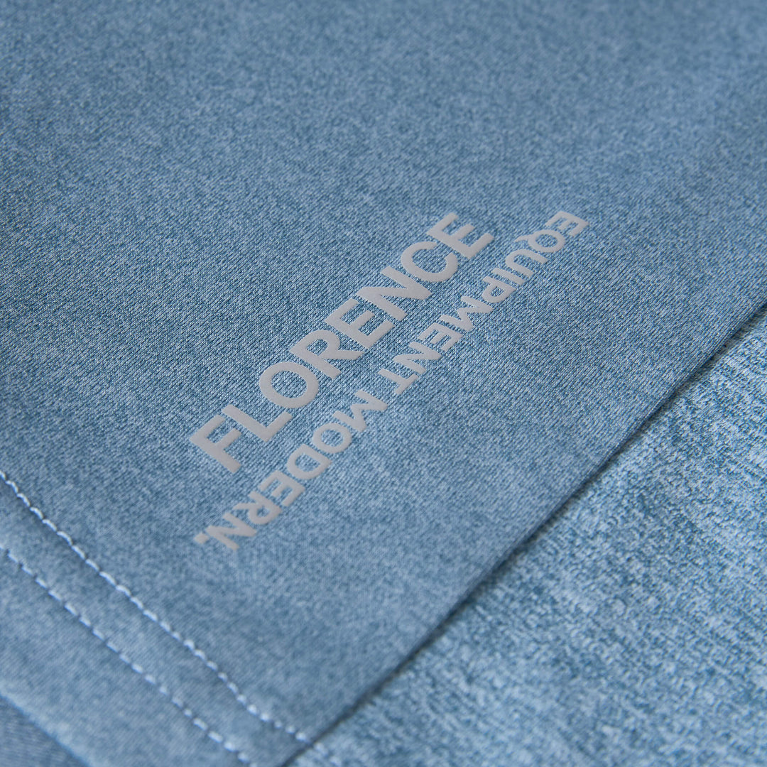 Color:Heather Light Sea Blue-Florence Sun Pro LS Crossover Hooded UPF Shirt