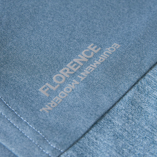 Color:Heather Light Sea Blue-Florence Sun Pro LS Crossover Hooded UPF Shirt