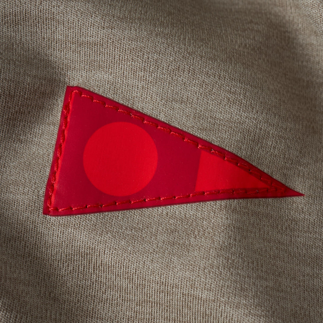 Color:Heather Vintage Khaki-Florence Sun Pro LS Crossover Hooded UPF Shirt