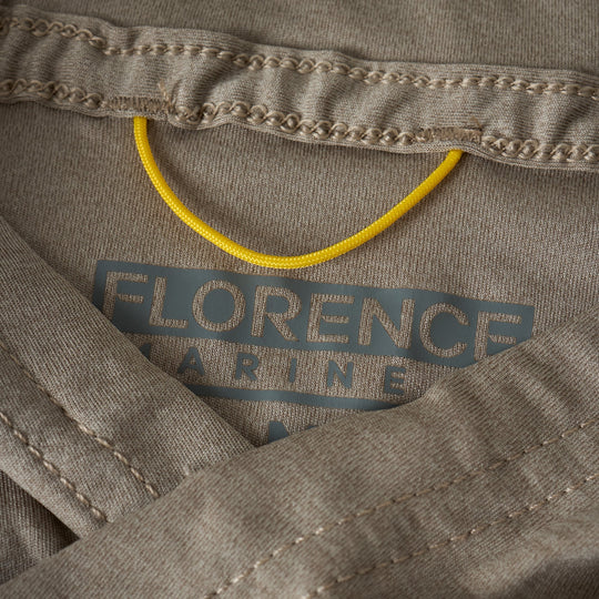 Color:Heather Vintage Khaki-Florence Sun Pro LS Crossover Hooded UPF Shirt