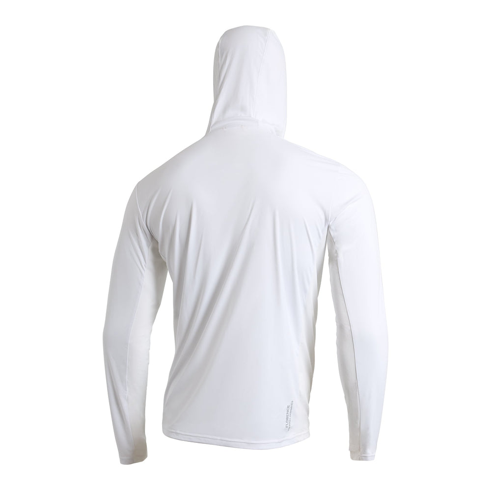 Color:White-Florence Sun Pro LS Crossover Hooded UPF Shirt -alt