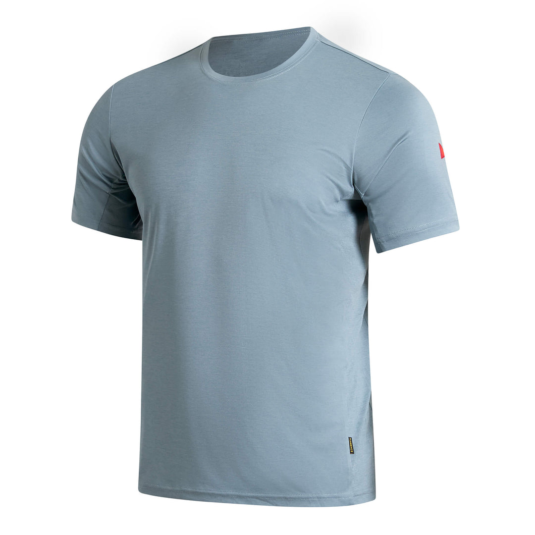 Color:Heather Light Sea Blue-Florence Sun Pro Short Sleeve UPF Surf Shirt