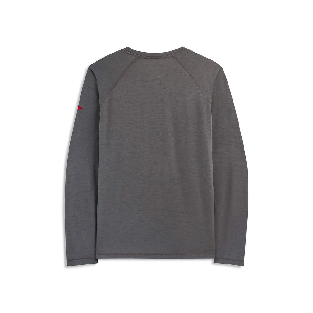 Color:Cement-Merino Wool Long Sleeve Shirt -alt