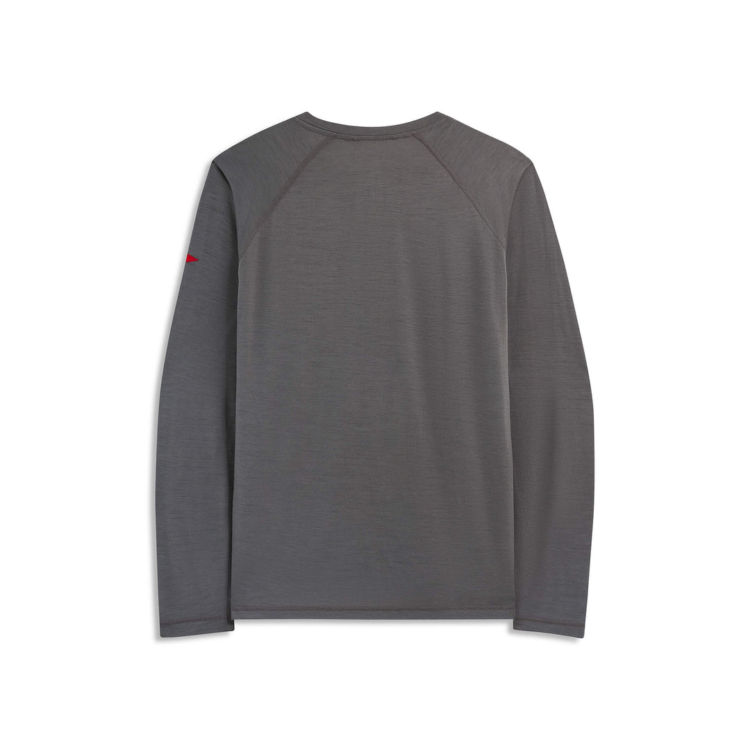 Color:Cement-Merino Wool Long Sleeve Shirt -alt