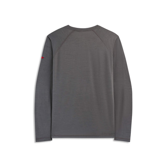 Color:Cement-Merino Wool Long Sleeve Shirt -alt