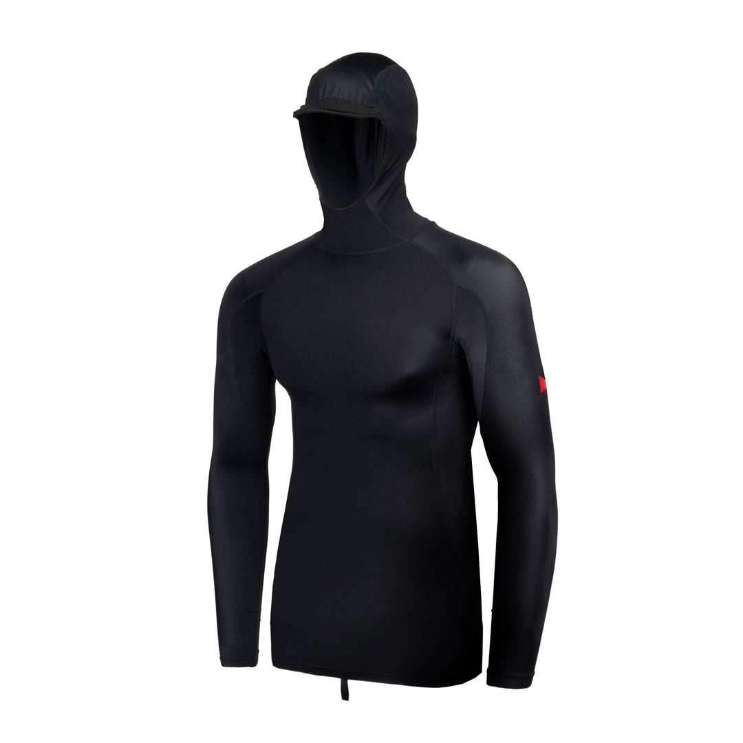 Color:Black-Long Sleeve Hooded Rashguard Tall