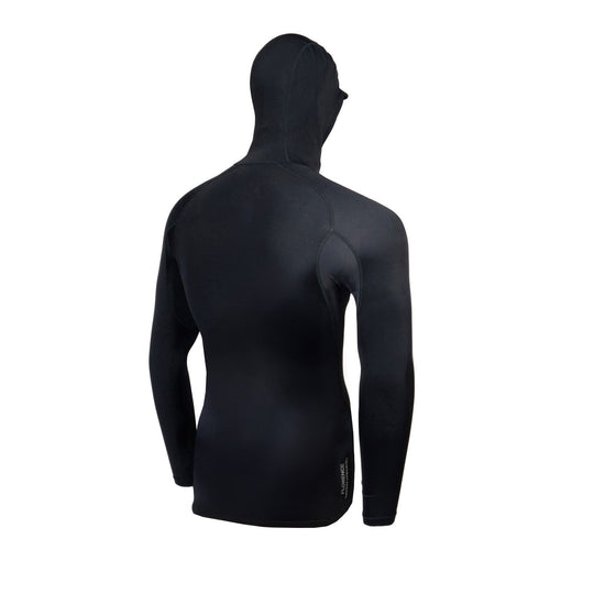 Color:Black-Long Sleeve Hooded Rashguard Tall -alt