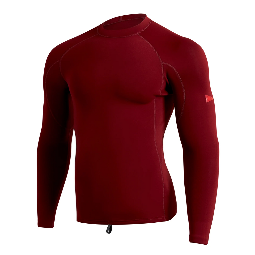 Color:Maroon-Florence 1.5MM Flatlock Wetsuit Jacket