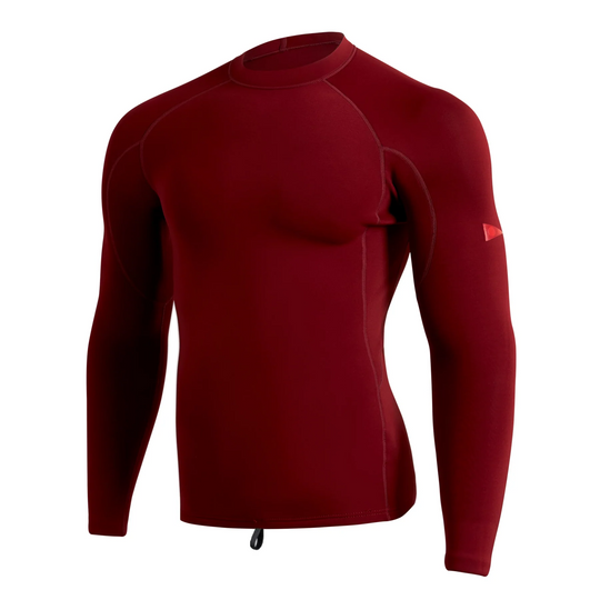 Color:Maroon-Florence 1.5MM Flatlock Wetsuit Jacket