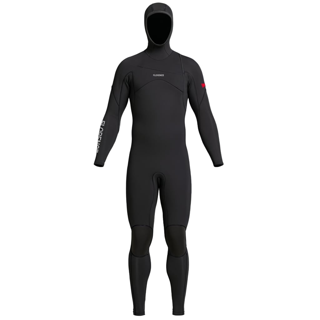 Color:Black-Florence 4/3MM Standard Issue Chest-Zip Fullsuit