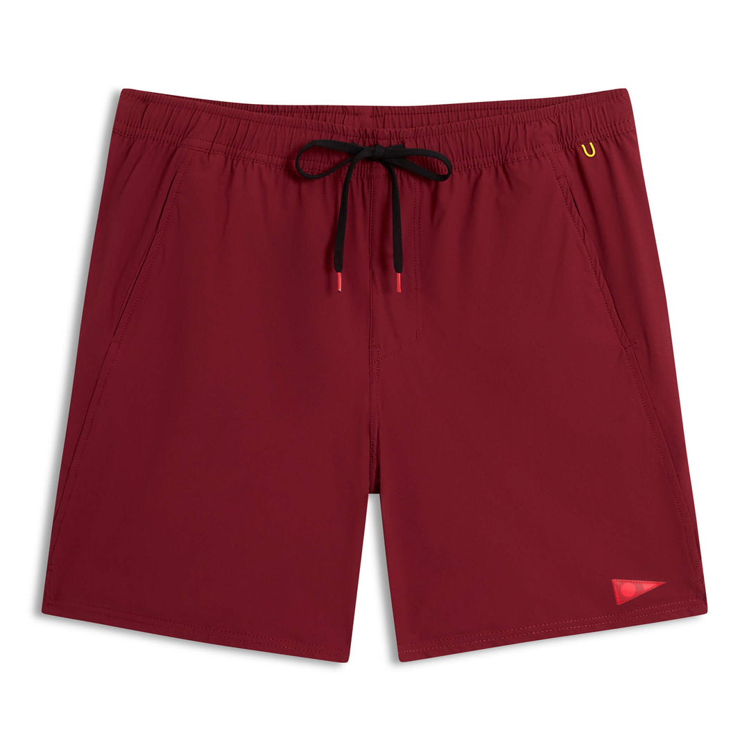 Color:Maroon-Airtex Short