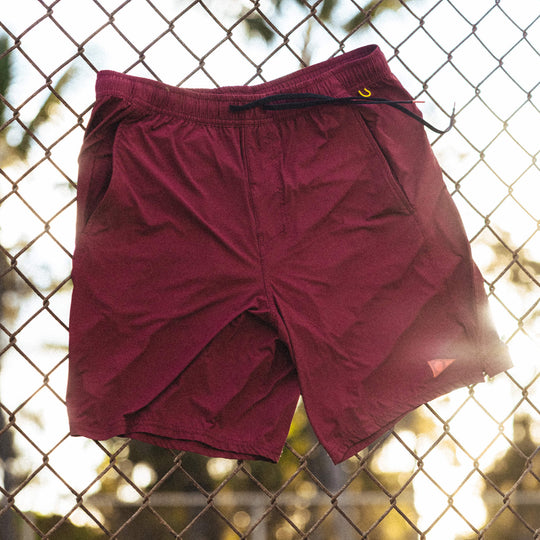 Color:Maroon-Airtex Short