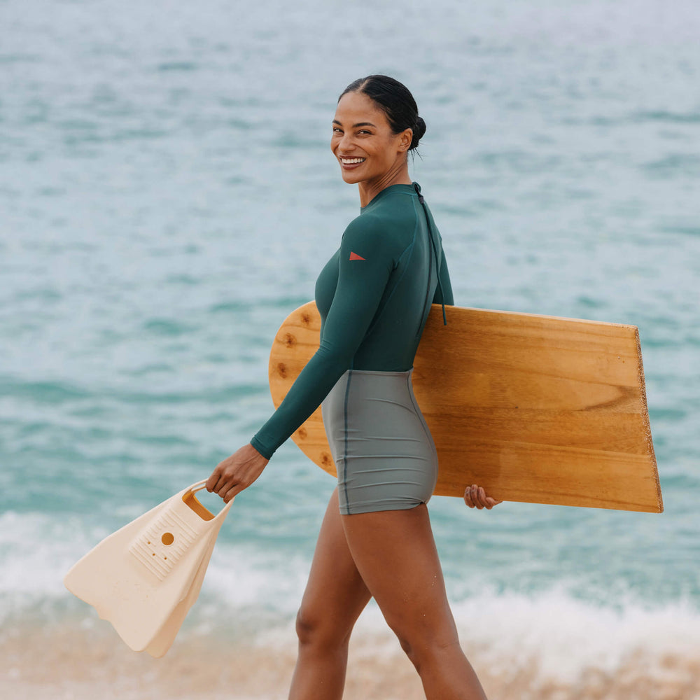 Color:Pine-Florence Women's Long Sleeve Surfsuit -alt