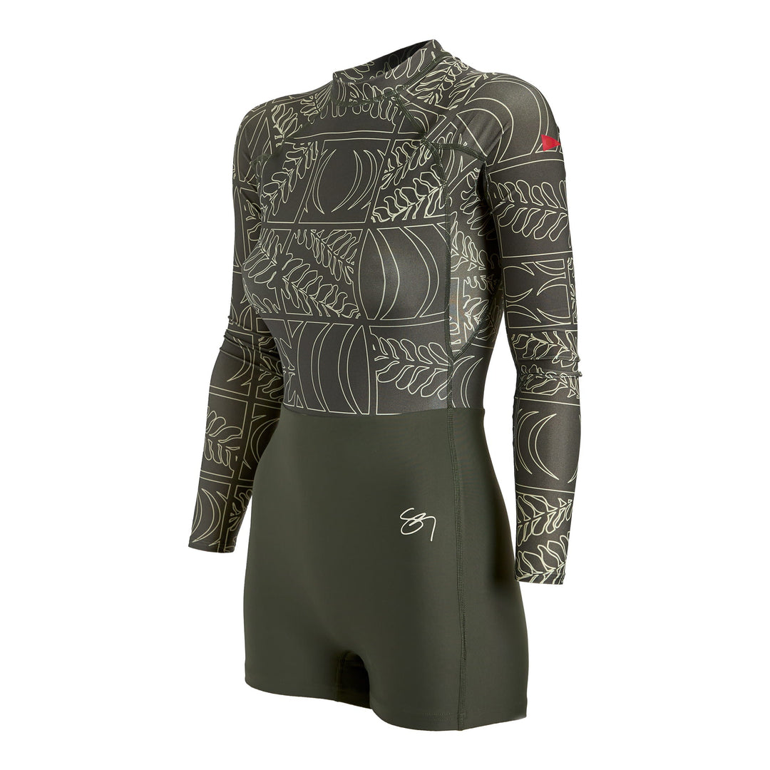 Color:Mountain-Florence x Sig Zane Koa Long Sleeve Surfsuit