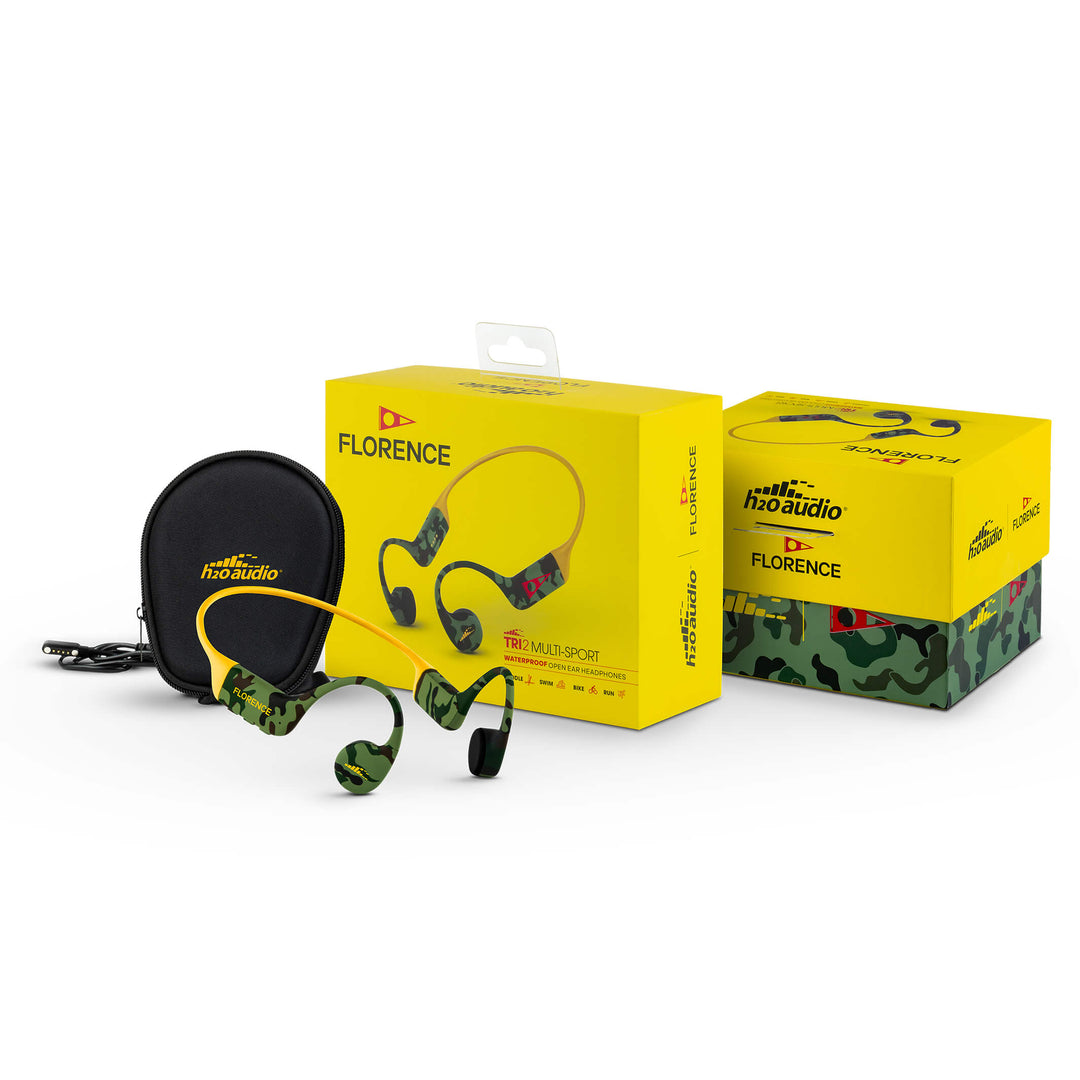 Color:Camo-Florence x H2O Audio TRI 2 Multi-Sport Headphones with BT & MP3