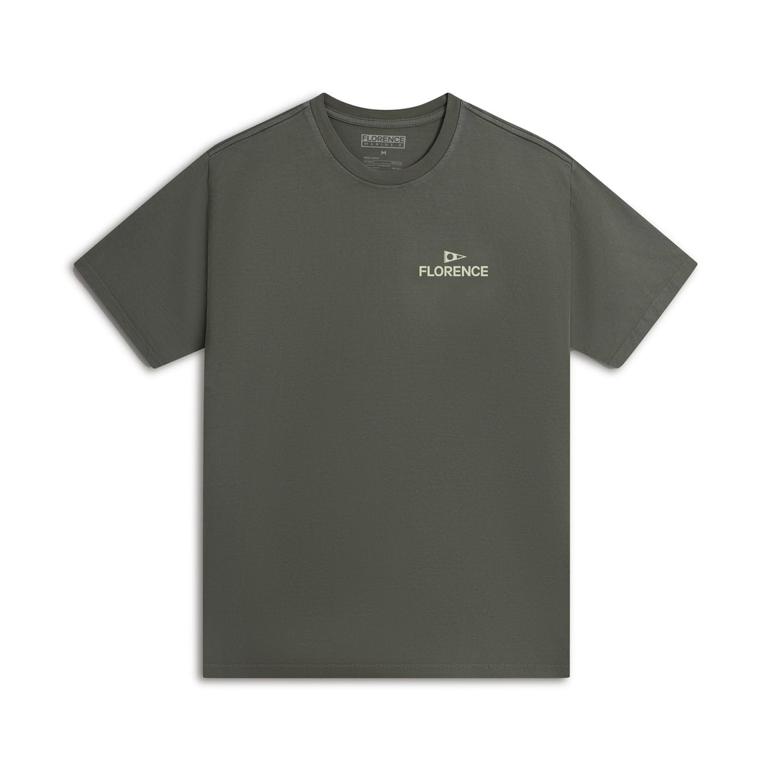 Color:Moss Grey-Florence Crew T-Shirt 