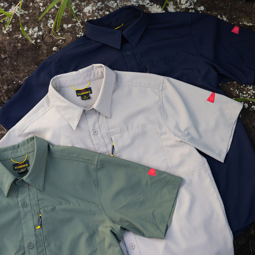 Color:Department Navy-Florence Airtex Expedition Short Sleeve Shirt