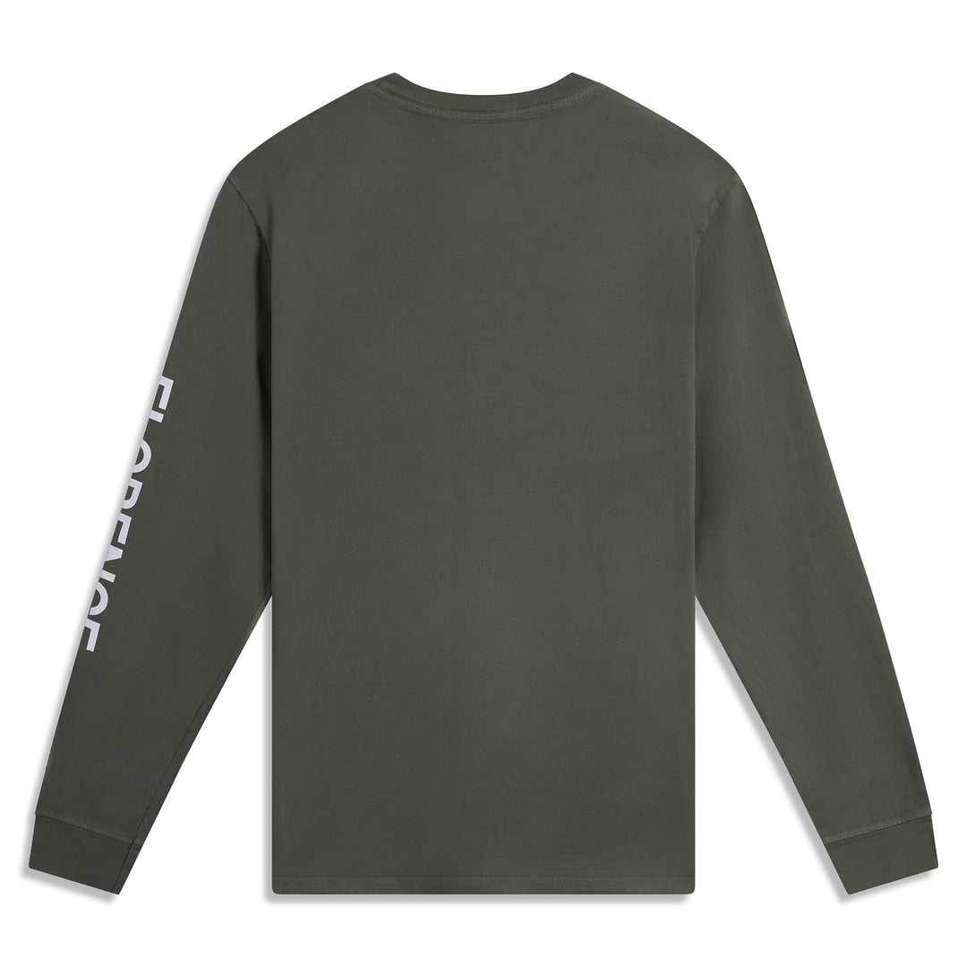 Color:Moss Grey-Florence Burgee Long Sleeve T-Shirt -alt