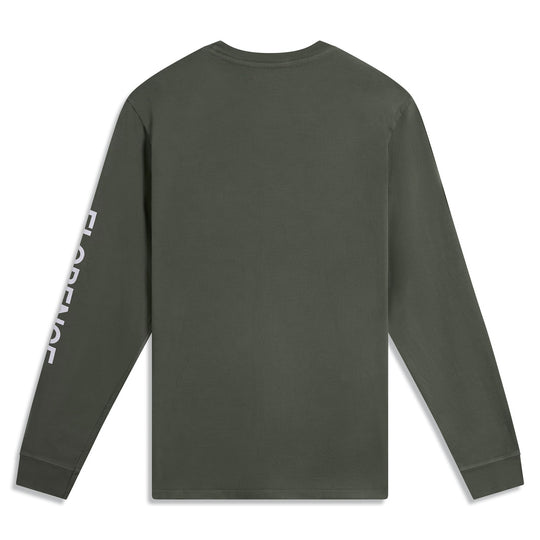 Color:Moss Grey-Florence Burgee Long Sleeve T-Shirt -alt