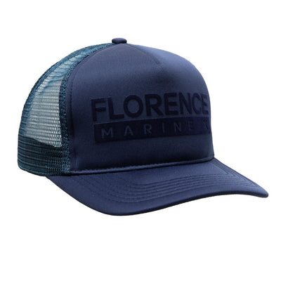 Color:Navy-Florence Flocked Foam Trucker Hat