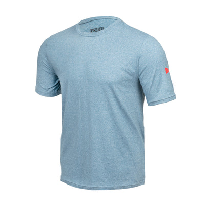 Color:Heather Steel Blue-Florence Sun Pro Adapt S/S UPF Shirt