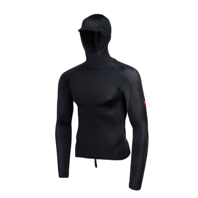 Color:Black-Florence Long Sleeve Utility Pocket Hooded Rashguard