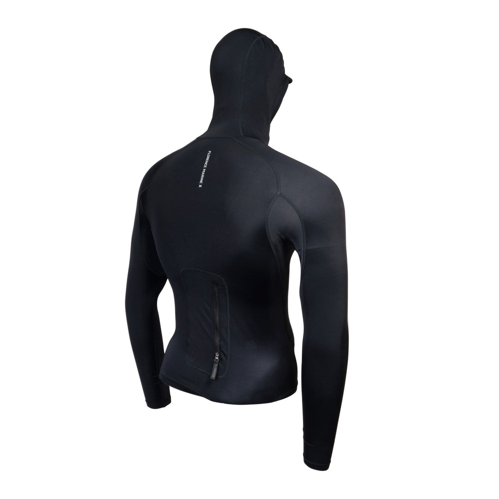 Color:Black-Florence Long Sleeve Utility Pocket Hooded Rashguard -alt