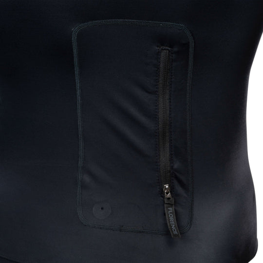 Color:Black-Florence Long Sleeve Utility Pocket Hooded Rashguard