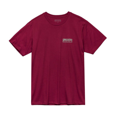 Color:Maroon-Florence Logo Organic T-Shirt