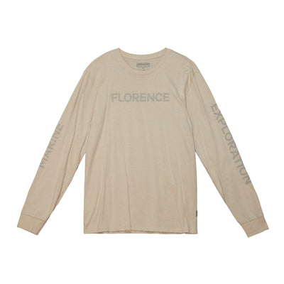 Color:Tan-Florence Marine X Echo Organic Long Sleeve T-Shirt