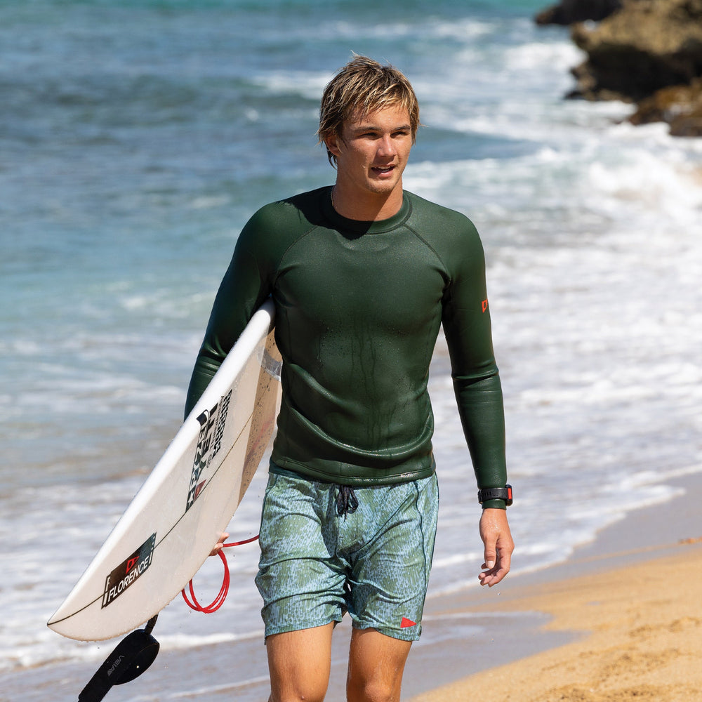 Color:Burnt Olive-Florence 1.5MM Flatlock Wetsuit Jacket-alt